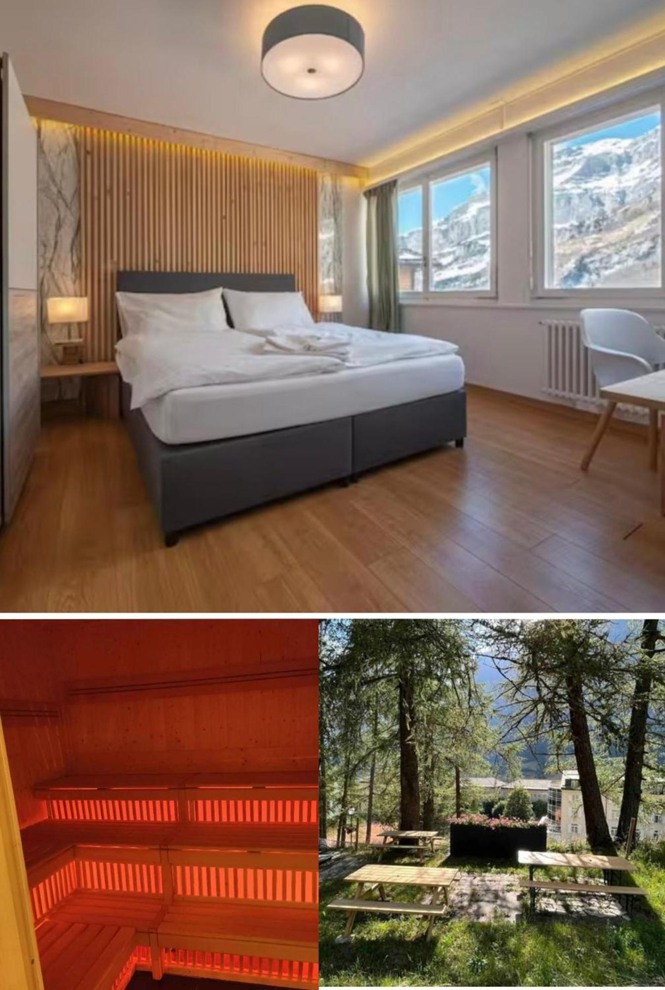 Center, Sauna, View - Haus Linaria Leukerbad Exterior foto
